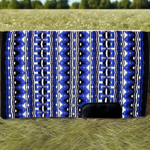 Manta de sillín occidental de lana tradicional con forro de polialgodón para equitación diaria y espectáculos de senderos para jinetes ecuestres - Product Image 2