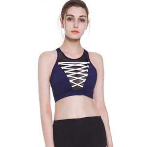 Nouvelle mode de soutien-gorge de sport imprimé personnalisé pour femmes soutien moyen de haute qualité séchage rapide respirant Logo avant de yoga - Product Image 6