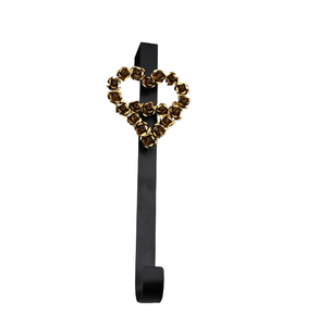 Colgador de hierro decorativo de gran venta, soporte para medias de decoración navideña, acabado negro/dorado para decoración del hogar hecho a mano - Product Image 5