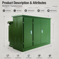 Transformateur de distribution ZISHENG série ZGS triphasé 50 kVA, autotransformateur 14 kV 240 V, à alimentation en boucle frontale, monté sur support