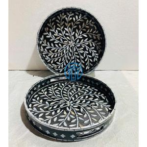 Handmade Mother of Pearl Serving Tray Natural Shell Inlay Decorative Tray for Home Decor and <b>Table</b> <b>Display</b> - Product Image 6