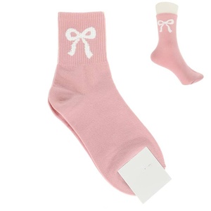 Calcetines de Algodón Suave Desechables de Alta Calidad para Mujer, Transpirables, con Puño Floral y Bordado de Lazo, Cómodos para Uso Diario, Venta al por Mayor - Product Image 5