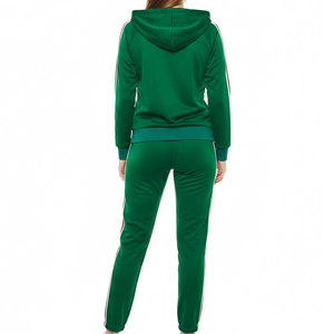 Conjunto Deportivo de Mujer con Capucha y Pantalones Jogger, Personalizado con Letras Bordadas, Felpa Gruesa, Holgado, Informal, con Hombros Caídos, para Invierno - Product Image 2