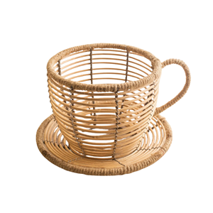 Vente en gros belle jardinière en rotin en forme de tasse jardinière en pot de fleurs naturelles pour la décoration intérieure décoration de salon du Vietnam - Product Image 3