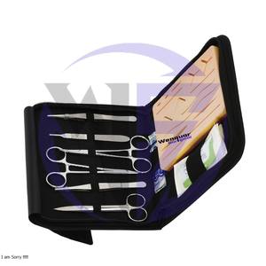 Kit d'entraînement en silicone avec scalpel, ciseaux et instruments de suture, emballage OEM disponible, idéal pour les étudiants en médecine - Product Image 4