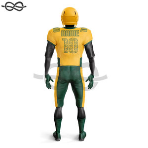 Uniforme de football américain personnalisé à manches courtes, haute qualité, 100% polyester, entièrement sublimé, séchage rapide et respirant - Product Image 3