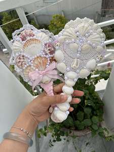 Eco environmentally friendly <b>Small</b> Seashell Hand <b>Mirror</b> DIY Many customize designs From Blue Lotus - Product Image 4
