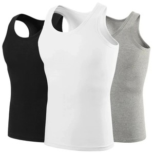 Camiseta sin Mangas para Hombre, Moldeadora de Cuerpo, Compresión, Control de Abdomen, Cuello Redondo, Poliéster/Algodón, Transpirable - Product Image 3