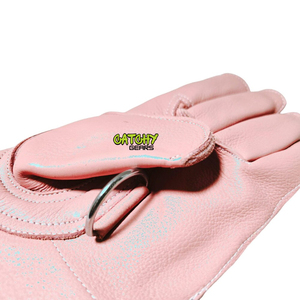 ถุงมือจับนกหนังวัวนิ่มสองชั้นถุงมือสำหรับสัตว์เลี้ยงสีขาวดำ - Product Image 2