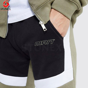 Chándal de algodón deportivo de dos piezas con capucha para hombre, ropa de playa, pantalones cortos, chándal, camiseta para hombre, conjunto corto con servicio OEM - Product Image 2