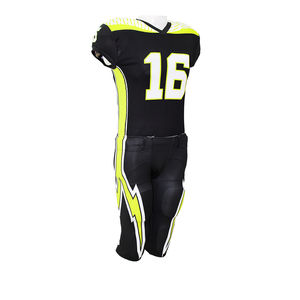 Ensemble d'uniformes de football américain pour équipe adulte en twill, col en V, manches courtes en mesh, respirant, séchage rapide, service OEM - Product Image 3