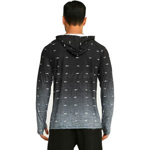 Sweat à capuche de pêche pour homme, couleur personnalisée noir et gris, sweats à capuche élégants sublimés en tissu polyester 2026 - Product Image 2
