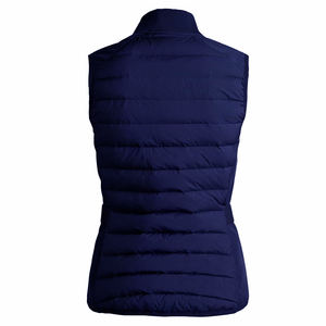 Chaleco ligero informal con cuello levantado para mujer, cierre de cremallera, chaleco acolchado a prueba de viento, prendas de vestir exteriores, patrón Regular - Product Image 6