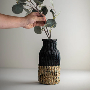 Vase en jonc de mer naturel fabriqué au Vietnam matériau écologique pour la décoration intérieure et la décoration de la vaisselle en gros - Product Image 6