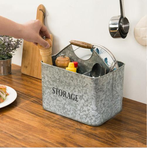 Caddy de cuisine multifonctionnel Organisateur avec poignées pour condiments Produits Porte-ustensiles de comptoir pour les fêtes pour les serviettes Assiette - Product Image 2