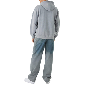 Nouvelle arrivée : sweat à capuche zippé pour homme, coupe classique, en molleton 100% coton, respirant, séchage rapide, service OEM - Product Image 2