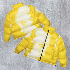 Chaqueta Casual Gruesa y Cálida para Hombre, Cuello Alto, Cremallera, Logotipo Personalizado, Venta al por Mayor, Chaqueta Cortavientos con Capucha, Método de Impresión Puff - Product Image 5