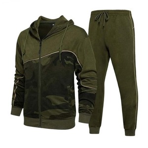 Ropa informal con diseño de logotipo personalizado para hombre, chándales con cremallera de camuflaje de alta calidad, 100% algodón, para gimnasio, Fitness, Invierno - Product Image 4