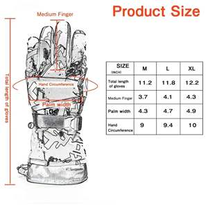 Fournisseur direct d'usine, gants de ski de qualité professionnelle, matériaux et couleurs demandés par les clients, gants de ski en cuir de haute qualité - Product Image 6