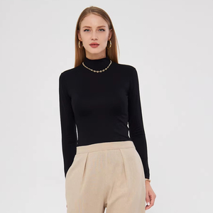 เสื้อคอเต่าแขนยาวสำหรับผู้หญิงชุดชั้นในร่างกายชุดชั้นใน - Product Image 1