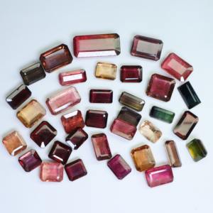 Anillo de lujo hecho a mano con piedra preciosa de turmalina corte esmeralda natural, piedra preciosa suelta pulida - Product Image 5