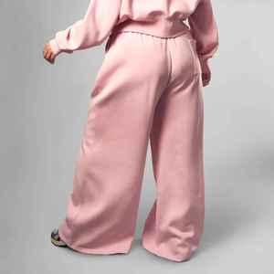 กางเกงวิ่งขายาวสำหรับผู้หญิงกางเกงแบ็กกี้ผ้าฝ้าย100% ระบายอากาศได้ดีกางเกงขากว้างตรง - Product Image 6