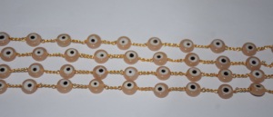 Hermosa Cadena de Rosario con Cuentas de Ópalo Rosa de 4mm, Envuelta en Alambre Chapado en Oro, Hecha a Mano, para la Creación de Joyería - Product Image 5