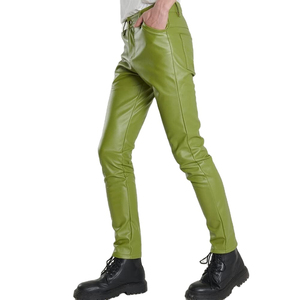 High Quality Custom <b>Men's</b> Genuine <b>Leather</b> Pants OEM Racing Motorbike Auto Clothing Casual Style - Product Image 2