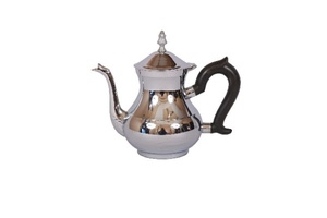 กาต้มน้ำชาทองเหลืองพร้อมที่จับช้อนโลหะสำหรับเสิร์ฟชา - Product Image 2