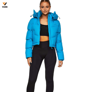 Chaqueta acolchada de moda de Invierno para mujer personalizada Diseño de hojaldre de burbuja con relleno de algodón Tallas grandes Abrigos y chaleco para mujer - Product Image 1