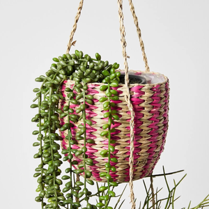 ตะกร้าหญ้าทะเลธรรมชาติสำหรับพืชที่เป็นมิตรต่อสิ่งแวดล้อมของตกแต่งต้นไม้ดอกไม้แขวนได้ - Product Image 6