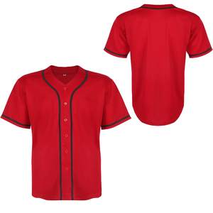 Camiseta de Béisbol con Cuello en V de Sublimación de Alta Calidad al por Mayor, 100% Poliéster para Hombre, Ropa Deportiva - Product Image 6