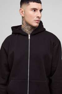 Sweat à capuche original pour hommes avec fermeture de pull-over Printemps Saison Col à capuche Traitement enduit - Product Image 2