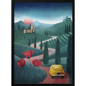 Base de Lienzo Impresa Digitalmente con Diseño de Viaje al Atardecer - Product Image 3