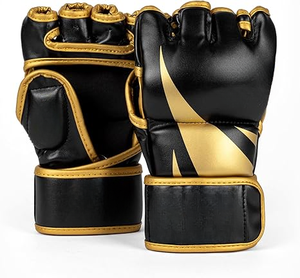 Guantes de boxeo de medio dedo para hombres y mujeres transpirables, guantes interiores acolchados para MMA, Muay Thai, entrenamiento y protección de manos - Product Image 1