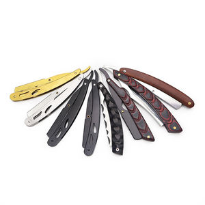 Nuevas tendencias Barber Razor Reutilizable Hoja única Inoxidable Salón profesional Barbero Maquinilla de afeitar recta - Product Image 3