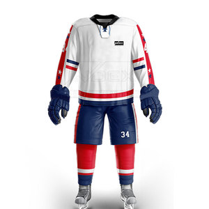 Ropa Deportiva para Hombre, Uniforme de Hockey sobre Hielo, Calidad Premium, Logotipo Personalizado, Adulto, 100% Poliéster, Colores y Tallas Personalizables - Product Image 1