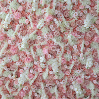 Latar belakang dinding bunga anggrek Phalaenopsis buatan 3D latar belakang bunga kain gulung ke atas 8x8ft latar belakang bunga merah muda Panel dinding
