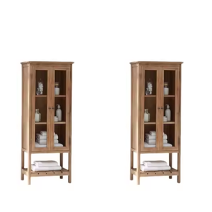 Gabinete de sala de estar con vidrio transparente Diseños contemporáneos modernos a precio al por mayor Hecho a mano Originalmente Indonesia - Product Image 6