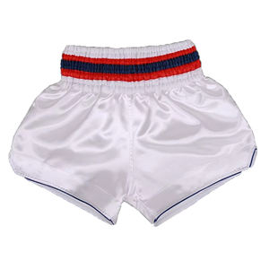 Pantalones cortos de Muay Thai con logotipo bordado personalizado para hombre, pantalones cortos de boxeo totalmente personalizados para hombre y mujer, pantalones cortos de poliéster para Muay Thai - Product Image 5