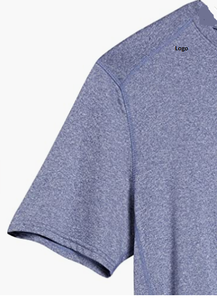 เสื้อยืดคอกลมสีพื้นสำหรับผู้ชายผ้าโพลีเอสเตอร์ระบายอากาศได้ดี - Product Image 4