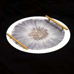 Bandeja de servicio de resina de diseño hecho a mano puro de una sola pieza con calidad y material extra premium a muy buen costo - Product Image 6