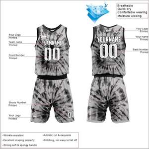 Conjunto de Uniforme de Baloncesto Sublimado Personalizado, Ropa Deportiva Informal para Adultos, Jersey Transpirable Antibacterial con Nombre del Equipo Estampado - Product Image 2