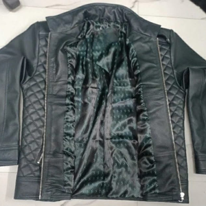 Chaqueta de Cuero Genuino para Hombre, Chaqueta de Motociclista |   Proveedor Mayorista de Ropa Exterior de Moda Premium |   Fábrica Personalizada OEM ODM - Product Image 2