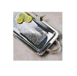 ถาดเสิร์ฟสแตนเลสสตีลงานฝีมือสไตล์โมเดิร์นสำหรับใช้ในบ้าน โรงแรม งานแต่งงาน ขายดี - Product Image 3