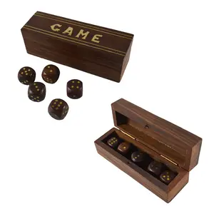 Caja de madera de excelente calidad con juego de dados Juegos de entretenimiento para adultos Niños Estrategia de tablero divertido disponible a un precio asequible