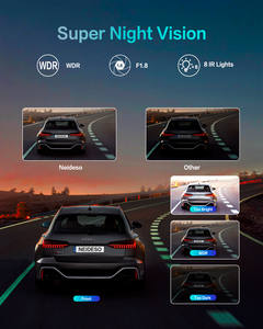 360 °   <span class=keywords><strong>Cam</strong></span>éra de tableau de bord 4 canaux 2K+1080P*3, 4 objectifs, pour voitures, avec vision nocturne, GPS intégré, WiFi 5G, surveillance de stationnement 24h/24 - Product Image 2