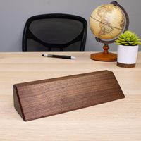Plaque signalétique de bureau en bois vierge-2 "X 8" (noyer) panneau de porte de bureau d'affaires