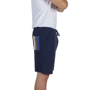 I più venduti bermuda lavorati a maglia in cotone organico al 100% per uomo al ginocchio colore blu - Product Image 1