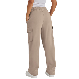 Pantalon cargo 100% coton de haute qualité à quantité minimale de commande bas pour femmes pantalon cargo à six poches avec logo personnalisé - Product Image 2